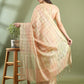 Peach Chanderi Silk Zari Striped Saree