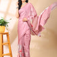 Rosy Pink Satin Georgette Saree