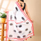 Linen Cotton Lotus Tapi Print Saree