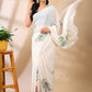 White Georgette Saree