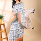Penguin Block Print Linen Cotton Saree