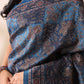 Indigo Tussar Art Silk Ajrakh Saree