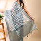 Sea Green Organza Floral Saree