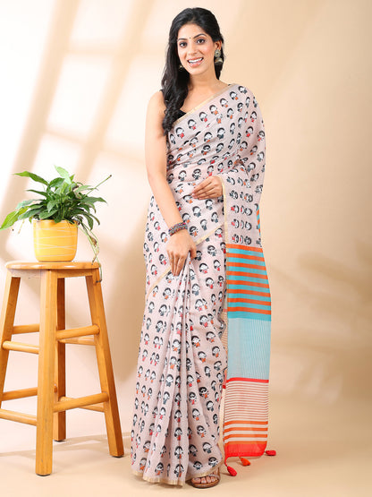 Baedesi Balika Linen Saree