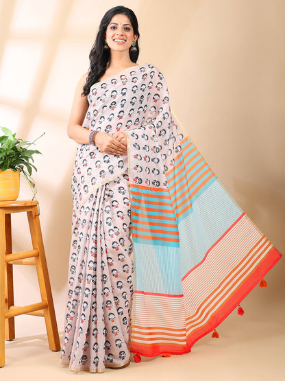 Baedesi Balika Linen Saree