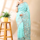 Blue Jamdani Cotton Saree