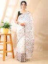 White Jamdani Cotton Saree
