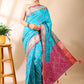 Blue Patola Semi Silk Zari Saree