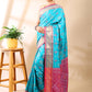 Blue Patola Semi Silk Zari Saree