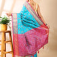 Blue Patola Semi Silk Zari Saree