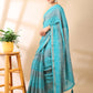 Ocean Blue Georgette Bandhani Print Saree