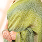 Olive Georgette Bandhani Print Saree