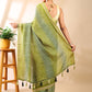 Olive Georgette Bandhani Print Saree
