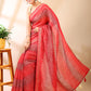 Red Georgette Bandhani Print Saree