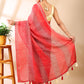 Red Georgette Bandhani Print Saree