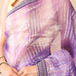Lilac Organza Saree