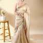 Gold Tissue Saree With Zari Border