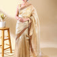 Gold Tissue Saree With Zari Border