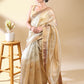 Gold Tissue Saree With Zari Border