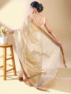 Gold Tissue Saree With Zari Border