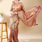 Wine Silk Blend Woven Saree