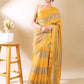Yellow Georgette Bandhani Print Saree