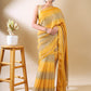 Yellow Georgette Bandhani Print Saree