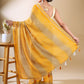 Yellow Georgette Bandhani Print Saree