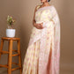 Pastel Yellow Cotton Silk Saree