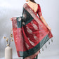 Bottle Green Banarasi Zari Woven Saree