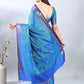 Royal Blue Soft Silk Zari Saree
