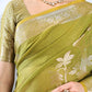 Lime Green Banarasi Chanderi Silk Zari Saree