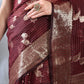 Maroon Banarasi Chanderi Zari Woven Saree