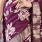 Wine Assam Silk Zari Woven Saree