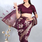 Wine Assam Silk Zari Woven Saree