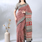 Maroon Cotton Ajrakh Printed Saree