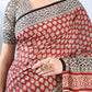 Maroon Cotton Ajrakh Printed Saree