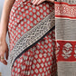 Maroon Cotton Ajrakh Printed Saree