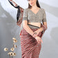Maroon Cotton Ajrakh Printed Saree