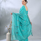 Firozi Dupion Silk Embroidered Saree