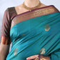 Teal Blue South Silk Zari Woven Saree