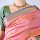 Coral Pink South Silk Zari Woven Saree