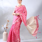 Pink Banarasi Cotton Zari Woven Saree