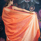 Banarasi Elegance Peach Chanderi Cotton Saree