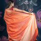 Orange Banarasi Chanderi Zari Saree
