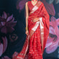 Maroon Chanderi Silk Saree with Banarasi Zari Booti