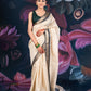 Beige and Black Chanderi Cotton Saree