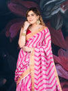 Pink Linen Cotton Tissue Saree