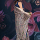 Beige Matka Silk Saree with Madhubani Print