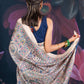 Beige Matka Silk Saree with Madhubani Print